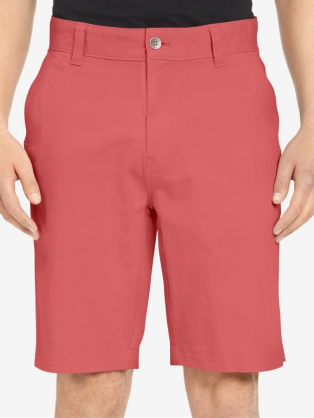 Calvin Klein Men's Coral Flat-Front Casual Golf Shorts